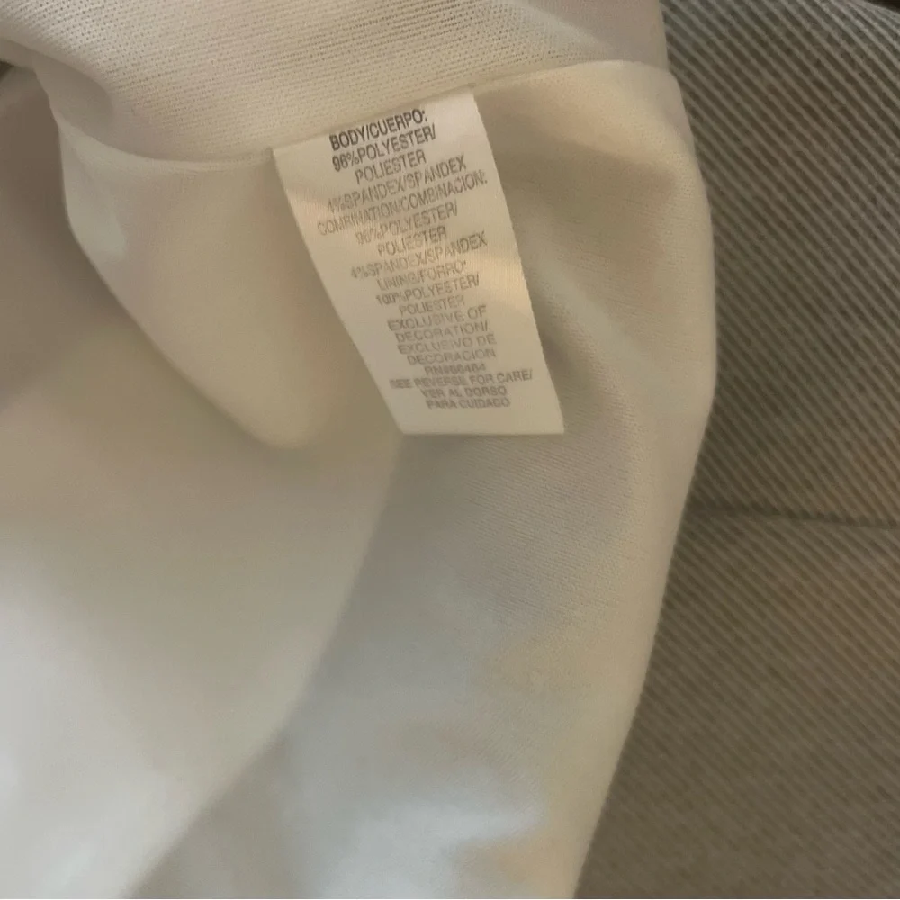 Studio One Gray dress w/ black n white stripes fully lined! - Picture 3 of 3